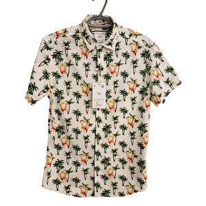 Denim & Flower Holidays Men's Small Button Down Short Sleeve